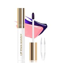 Peel Off Lip Stain Tattoo with Tweezer - Peachy Rose Matte Lip Tint, Long Lasting Waterproof Transfer-Proof Lip Stain, Highly Pigmented Cruelty-Free Lip Masque for All Skin Types 08#