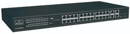 0E-24PMANLT 28-Port Gigabit Lite Managed PoE++ Switch, Featuring 24 PoE Ports (4 x PoE+& 20 x PoE+), 4 Uplink Ports (RJ45/SFP), 370W PoE Power Budget, 56Gbps Switching Capacity, 19" Rack Mountable