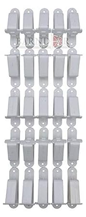 AgraTronix I-7 Tape Insulator [Pack of 25], White, Electric Fence Wire Holding Insulator for WoodVinyl Posts | Fencing Accessories