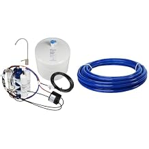 Home Master TMAFC-ERP-L Artesian Full Contact Loaded RO System, 7-Stages & John Guest 3/8 Inch x 25 Feet LLDPE Tubing, Flexible Water Tubing for Plumbing, Blue, PE-12-EI-025F-B