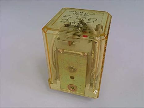 IDEC RR3B-ULCDC24V 24 VDC Coil, 3 Poles 3PDT, Blade Terminal, Check Button W LED Indicator, Power Relay, RR Series, Rugged Industrial 10 AMP