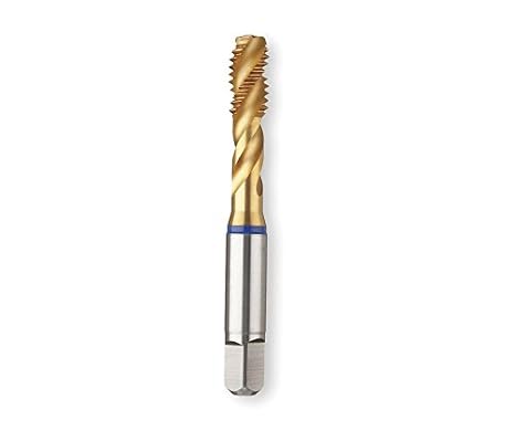 GUHRING 9039110095250 Spiral Flute Tap, Mod Bottom, Powered Metal Cobalt, TiN Coating, 3 Flute, 3/8"-24 Size