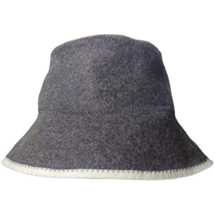 Gralara Sauna Accessories Russian Bath Hat Head Protection Cool Felt Cloth Headgear Sauna Hat Cap for Sauna for Bath House Steam Room, Grey