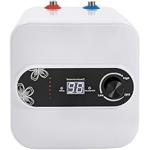 110V Electric Mini-Tank Water Heater, 1.5KW Instant Point of Use Hot Water Heater for Rv Trailer Bathroom Kitchen Under Sink Counter Cupboard