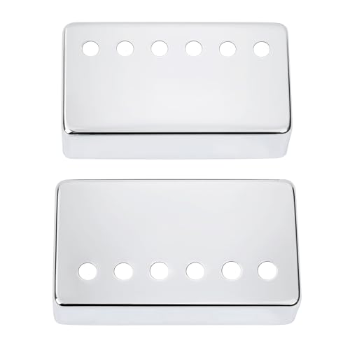 Banworks Metal Humbucker Covers Electric Guitar Pickup Covers 50mm 1-3132  52mm 2-364 NeckBridge Pickup Covers For Epiphone EPISQIBZPRS Electric Guitar Pack of 2 JTSYQG-03 Chrome