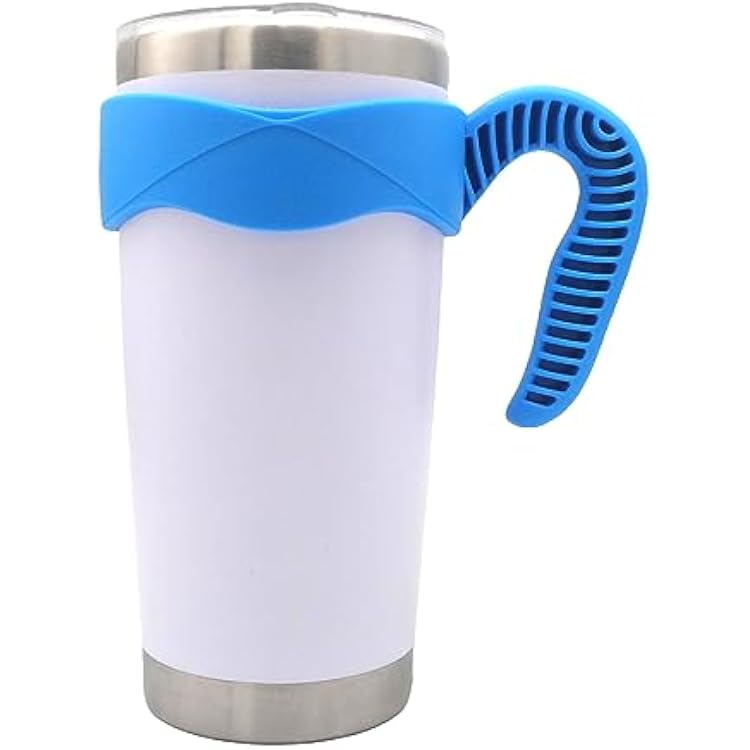 20 oz Tumbler Handle, Anti Slip Travel Mug Grip Cup Holder for Vacuum Insulated Tumblers, Suitable for Yeti Rambler, Trail, Sic, Ozark and More 20 Ounce Tumbler MugsCar Cups Accessories Blue