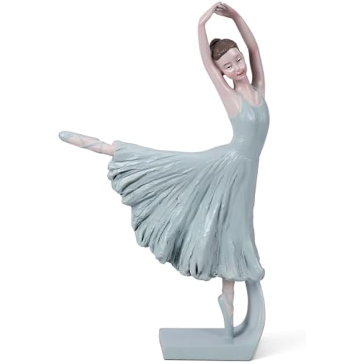 Goetland Ballerina Statue Ballet Girl Dancer Figurine Sculpture Shelf Home Decor Table Centerpieces Handmade Inspirational Gift for Girls Women Daughters