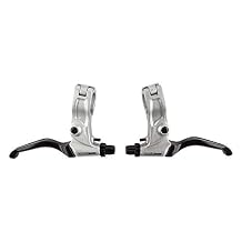 Black Ops BMX Bent Brake Levers, Silver/Black