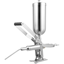 PERFERATE Donut Filler Machine 5L/5.28Qt Commercial Manual Donut Filling Machine Stainless Steel Manual Dessert Filler Jelly Cream Filling Machine Churro Maker Machines for Cafe