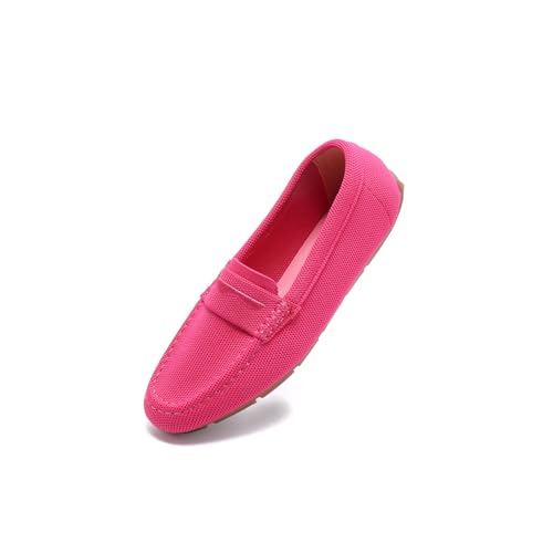 Knit Loafers for Women Comfortable Casual Slip On Driving Flats Shoes Comfortable Walking Boat Shoes