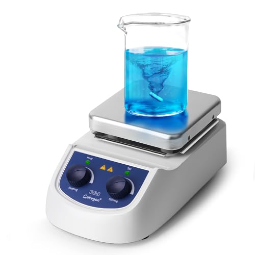 Cekegon 716F380C Magnetic Stirrer Hot Plate, 0-2000rpm Hot Plate Stirrer, 4.7in Hot Plate with Magnetic Stirrer, 2L Capacity, Stiring Bar Included