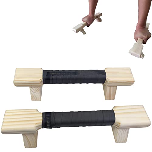 ZYSM Push-up Stand,Wooden Parallettes Pushup Bars Non-Slip Base Handstand Bars Exercise Calisthenics Equipment, Fitness Pushup Handles Stands for Men Women Strength Training,Planks Calisthenics