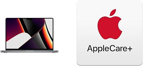 2021 Apple MacBook Pro (14-inch, Apple M1 Pro chip with 10core CPU and 16core GPU, 16GB RAM, 1TB SSD) - Space Gray AppleCare+ for 14-inch MacBook Pro