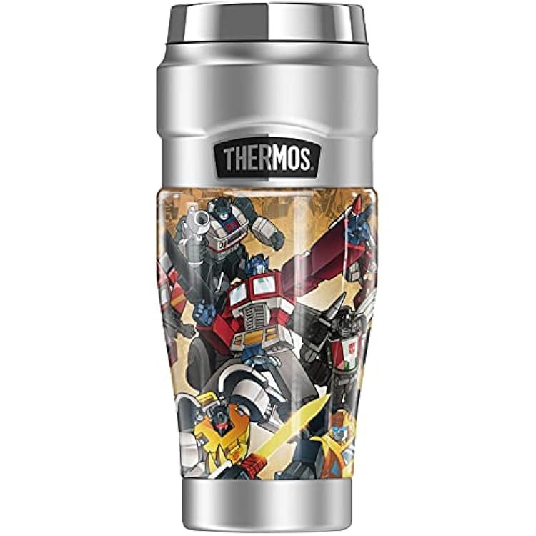 Transformers Autobots V Decepticons THERMOS STAINLESS KING Stainless Steel Travel Tumbler, Vacuum insulated & Double Wall, 16oz