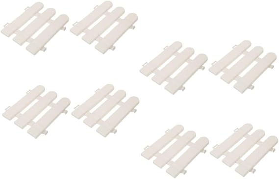 8pcs Durable Plastic Garden Fence White Landscape Edging Long High for Flowerbeds Paths and Pet Barriers Safe Odor Home Decor