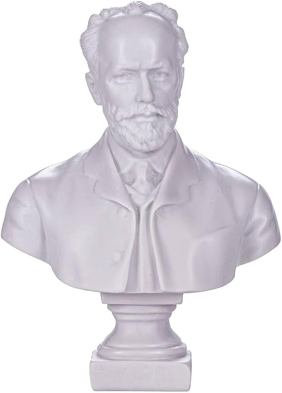 danila-souvenirs Russian Composer Pyotr Tchaikovsky Marble Bust Statue Sculpture 7.8'' (19.5 cm)