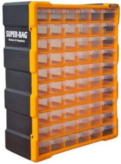 Süper Bag 60'lı Mono Blok Çekmece Seti Mega Büyük Boy Hobby Organizer Seti Vida Dübel Kutusu Takı Kutusu ASR6000