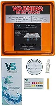 Vapor Score Moisture Tester for Concrete Slab, Calcium Chloride Test Kit Easy-to-Use Water Damage Detector and Moisture Analyzer (12-Pack)