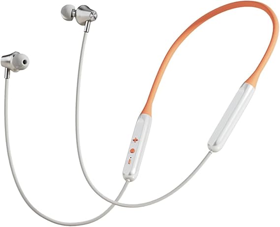 Neckband Bluetooth Headphones Neckband Earphone Call Noise Reduction Earbuds with Mic Wireless Headphones 5.3, IPX5 Waterproof Sport Earphones for Running Driving Working Compatible,White,27g
