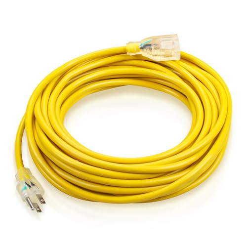 101678 Extension Cord Replacement for ProTeam Backpack Vacuum,50 ft 16 Gauge Yellow Power Cord Outdoor Use Fits 13A 125V 1625W Vacuum Parts