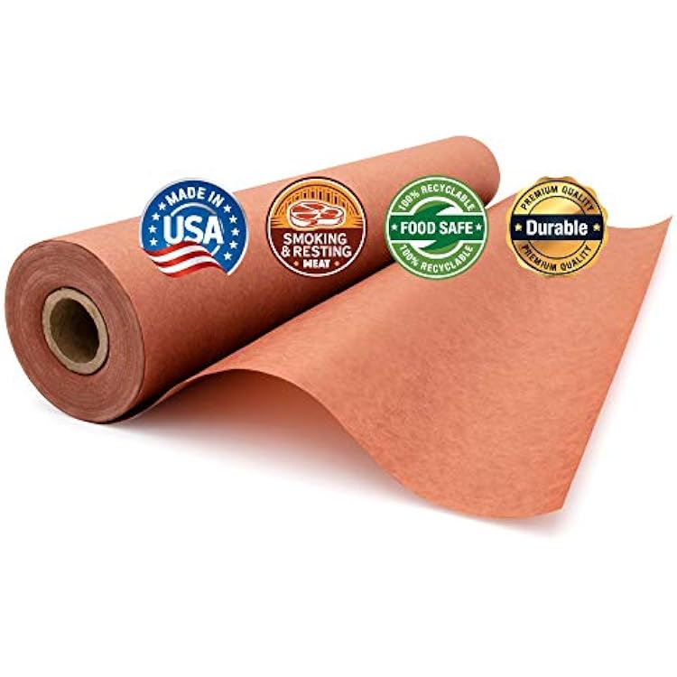 Pink Butcher Paper Roll 17.75 inches x 175, Unbleached, Unwaxed & Uncoated for Smoking & Resting Meat by Paper Pros