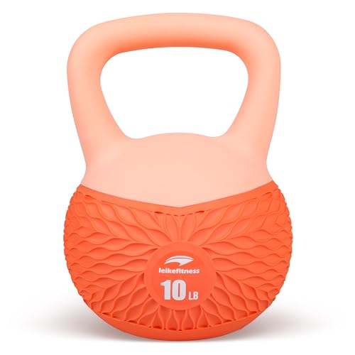 Leikefitness Soft Kettlebells,Anti-Slip Grip Weight for Women and Men,Cushioned Impact-Safe Strength Training Kettlebell,Home workout
