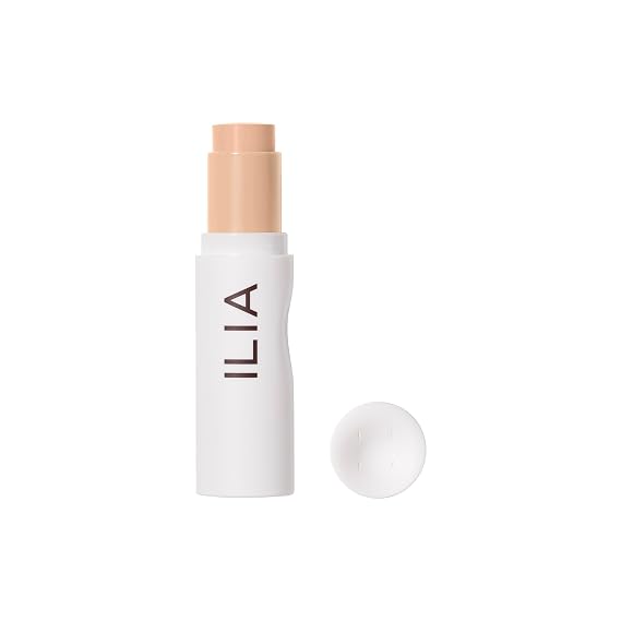 ILIA - Skin Rewind Complexion Stick (Ash 10C, 0.35 oz | 10 g) | 12-HR Foundation + Concealer | Contour + Highlight | Firms + Smooths | Safe for Sensitive Skin, Clean, Cruelty-Free & Vegan