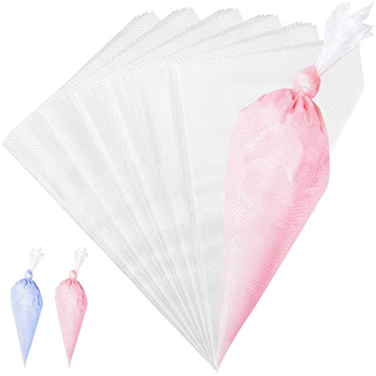 Disposable Piping Bag, FantasyDay 100 Pieces 20 Inch Disposable Icing Pastry Bag Extra Thick Cake Cupcake Decorating Bag - Anti-Burst Pastry Bag for Cream Icing Frosting Candy Cake Decorating Supplies