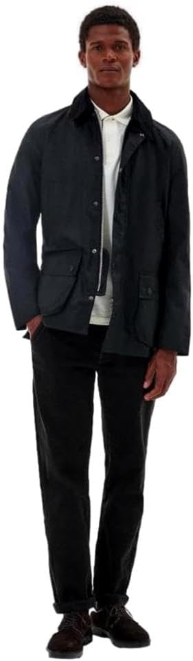 Barbour Men's Ashby Waxed Jacket, Classic Black