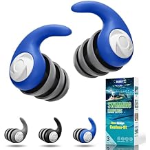 Waterproof Swimming Ear Plugs for Adults - 3 Pairs of Reusable Soft Silicone Swim Earplugs,Perfect for Surfing, Diving,Pool,Showering and Other Water Sports - Keep Water Out and Ear Protection
