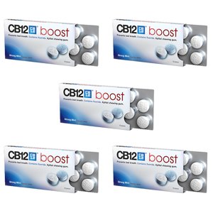 CB12 Boost Sugar Free Gum - Strong Mint (5 x Packs)