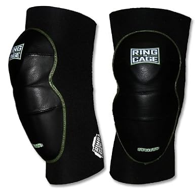 Ring to Cage Deluxe MiM-Foam Knee Pads - Leather for MMA Grappling Jiu Jitsu-Large