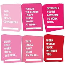 30pcs Pink Coworker Valentine Cards, Work Valentines, Assorted Funny Office Valentines Day Cards Bulk for Adults, Coworkers, Boss, Employees, Colleagues, Work Bestie (6 Designs)