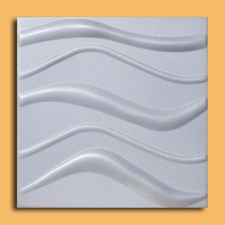 Wave White 20x20 Foam Ceiling Tile - High Density Foam