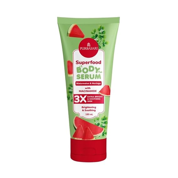 Purbasari, Body Serum, 180ml, Watermelon & Moringa (Pack of 1)