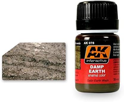 AK Interactive Damp Earth Effects - 35 ML / 1.18 Fl.Oz Jar - Model Building Paints and Tools # 078