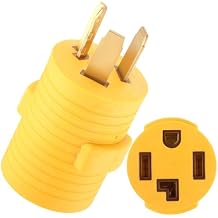 Kanayu NEMA 10-30P to 14-30R Dryer Adapter, 3 Prong to 4 Prong Adapter Convert 10-30P Plug to 14-30R Receptacle, 220v 30 Amp 4P Newer Dryer to 3P Older House