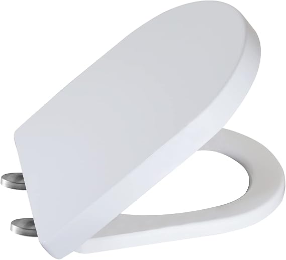 WinZo UF089 UF Small U Shape Toilet Seat For WinZo Compact Toilet, Heavy Duty Material Soft Close Easy Install Clean Design, White