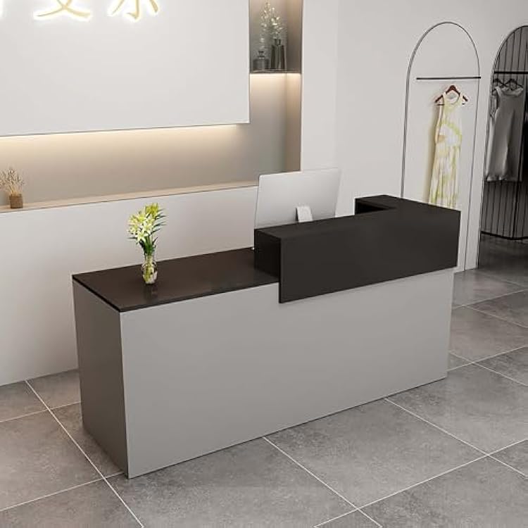 Reception Desk Supermarket Cashier Tall Reception Desk Modern Reception Desk Flower Shop Reception Desk Modern Cashier Front Desk with Counter - Flower Shop, RestaurantA1