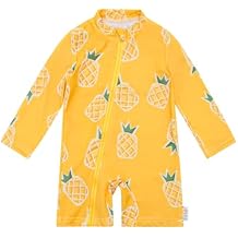 ALVA Baby Boy's/Girls' One Piece Swimsuit,Toddler Infant Zipper Rash Guard, Long Sleeve UPF 50+ Sun Protection Bathing Suit