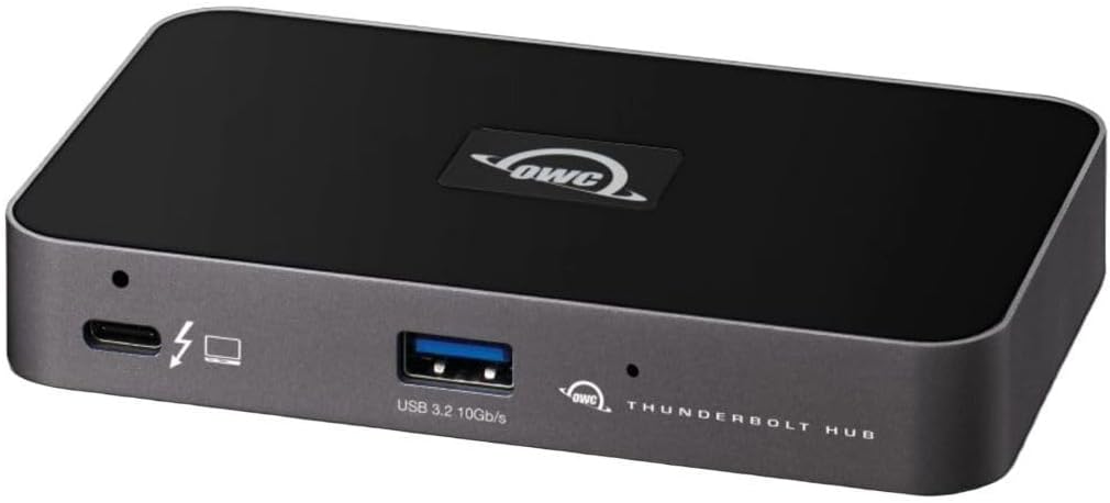 OWC Thunderbolt 4 Hub with 5 Ports, USB -C, USB-A, TB4, 60w charging, 2 x 4K or 1 x 8K Display - Works with Mac and Windows