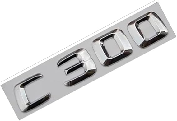 Chrome Trunk Letters Badge Emblems for Benz C300 Emblem Sticker