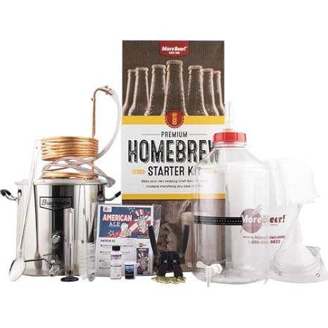 MoreBeer! Premium Homebrew Starter Kit | American Ale | 7 Gallon Fermonster fermenter | 8.5 Gallon Stainless Steel Kettle