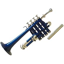 OSWAL Bb/A Blue Brass Finishing Piccolo Trumpet With Free Hard Case+Mouthpiece