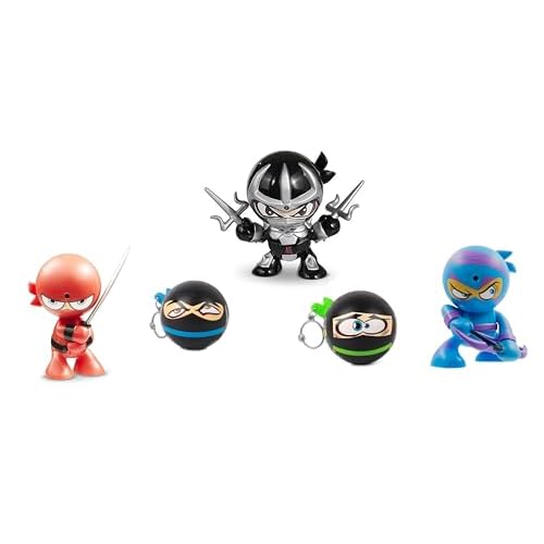 5 Pack of Farty-Fart Ninjas with 10 Motion Activated Fart Sounds! Flatulence Fighters