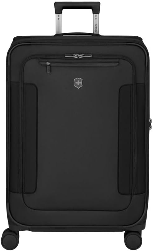 Victorinox Werks Traveler 7.0, Medium Case, 8-Wheel Softside Expandable Travel Case, Black