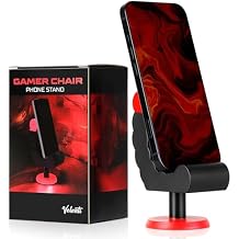 VELENTI Gamer Chair Phone Stand - Phone Holder for Smartphones, Kindles Up to 19 cm Tall - Fun Gaming Accessories for Gamers - Useful Gamer Gadgets - Lovely Birthday Gift for Gamers