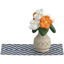 Decole Corporation DM-86648 Deco Komono Miniature Miscellaneous Goods, Vase & Mat, Miniature, Interior Size: Vase, Approx. φ0.6 x H0.9 inches (15 x 22 mm), Mat: Approx. 1.5 x 0.8 inches (38 x 20 mm)