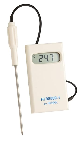 Hanna Instruments HI98509-1 Checktemp Digital Thermometer with Stainless Steel Probe,50 C to 150 Degree C Temperature Rating