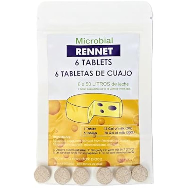 Rennet Tabletscuajo Titanium  6 Tablets  6 Pastillas  6 Tablettes